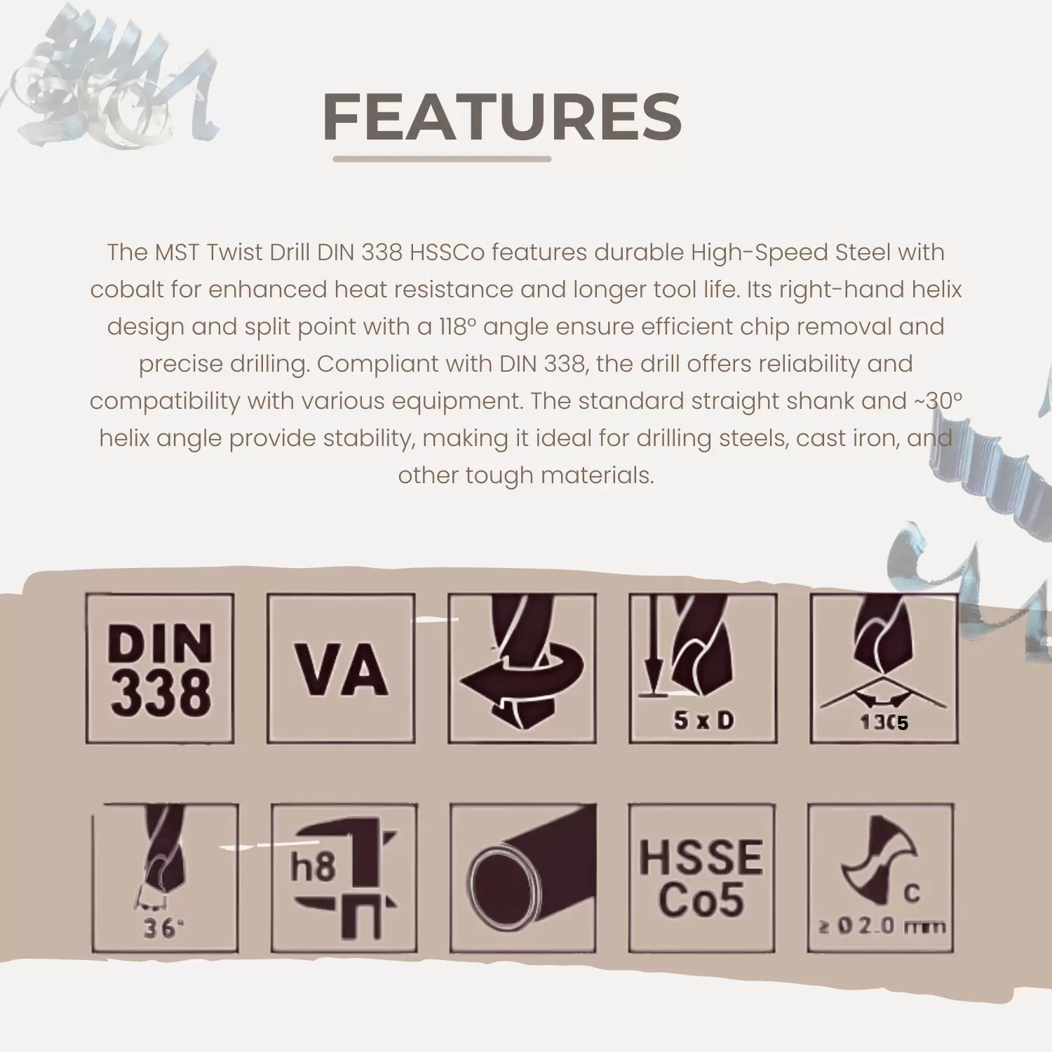 Twist Drill 7/16" DIN 338 HSSCo (MST)