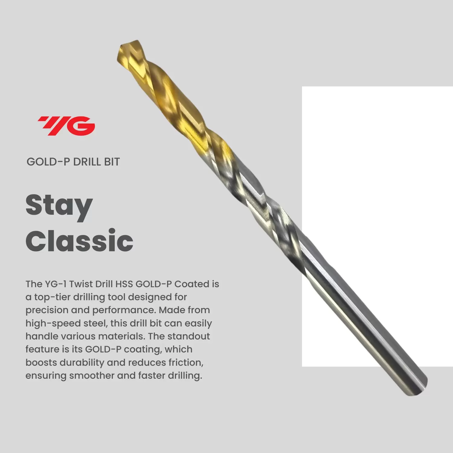 Twist Drill 3.30 mm DIN 338 HSS GOLD-P Coated (YG-1)